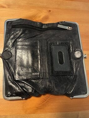 HOBO Black Leather Clutch Wallet - Black